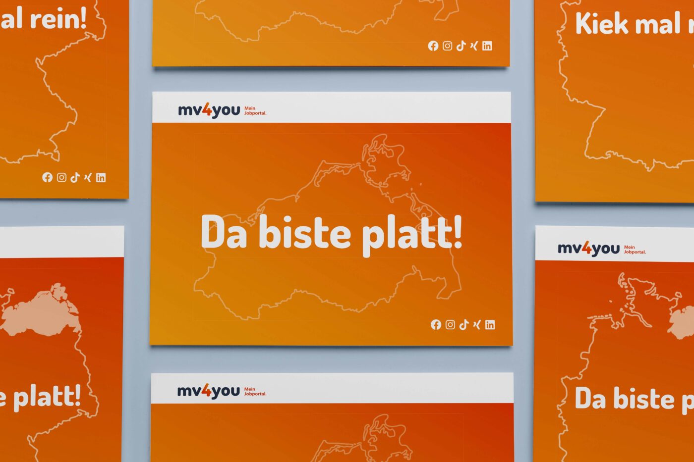 Postkarten Design mv4you: Da biste platt!